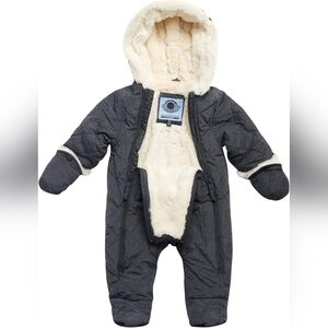 Urban Republic Blue Quilted Lined Pram Baby Snowsuit - Sz 3 M (baby)
